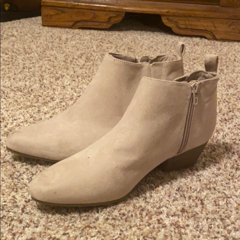 Cream booties